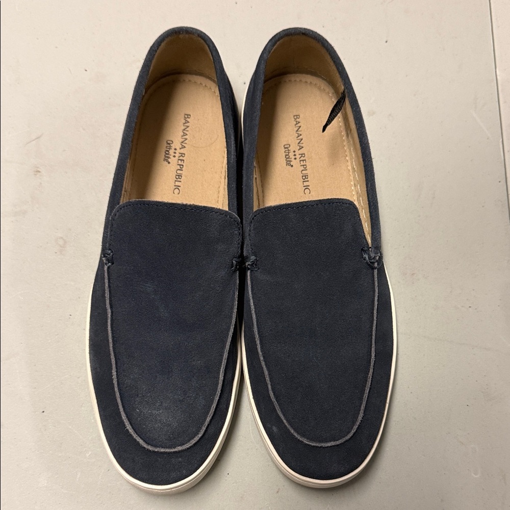 Banana Republic Men's Dark Blue Slip-On Loafers
